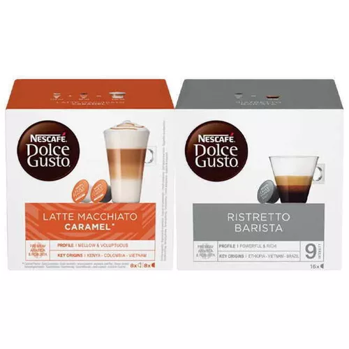 купить Кофе Dolce Gusto SET Ristretto Barista 112g (16cap) + Latte Macchiato Caramel 145.6g (16cap) в Кишинёве 