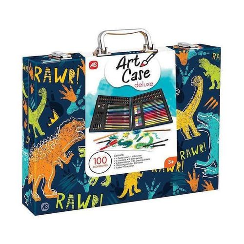 купить Набор для творчества As Kids 1038-82059 Set de desen HappiHobbi, Dinosaur, 100un, 1286D в Кишинёве 