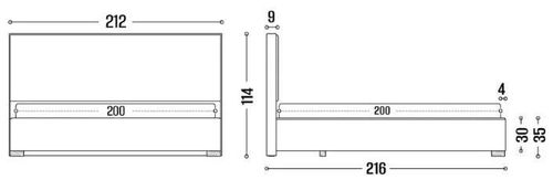 cumpără Pat my-STYLE my-Risa 200x200 (P58D20M16) în Chișinău 