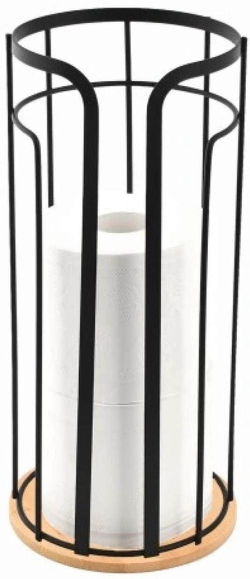 cumpără Suport pentru hârtie Bisk 08473 Suport pentru stocare hirtie igienica din bambus, negru în Chișinău 