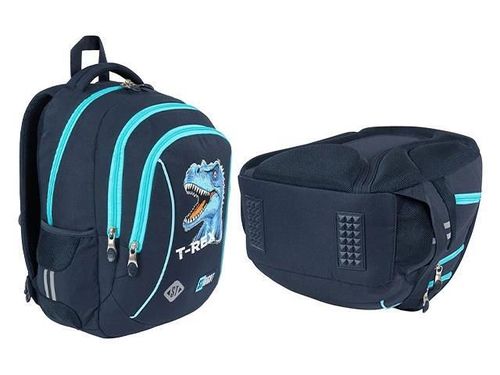 cumpără Rucsac pentru copii St.RIGHT 57771 Ghiozdan scolar 27x17x39cm, Blue T-Rex în Chișinău 