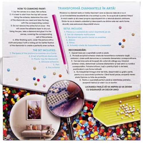 купить Картина по номерам Art Gallery BJ678 Mozaic cu diamante 20x20cm Pasarele pe ghivece в Кишинёве 