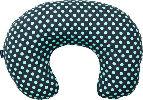 купить Подушка для мам Zaffiro Comfort Exclusive 140 Black&White Triangles / Turquoise dot в Кишинёве 