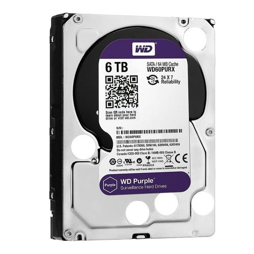 купить Жесткий диск 3.5" HDD 6TB Western Digital Purple (Surveillance HDD) WD62PURX, 5400 rpm, SATA3 6GB/s, 64MB (hard disk intern HDD/внутрений жесткий диск HDD) в Кишинёве 