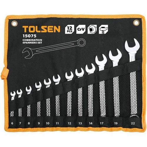 cumpără Set de unelte de mână Tolsen Set de 12 chei combinate 6-22mm (15075) în Chișinău 