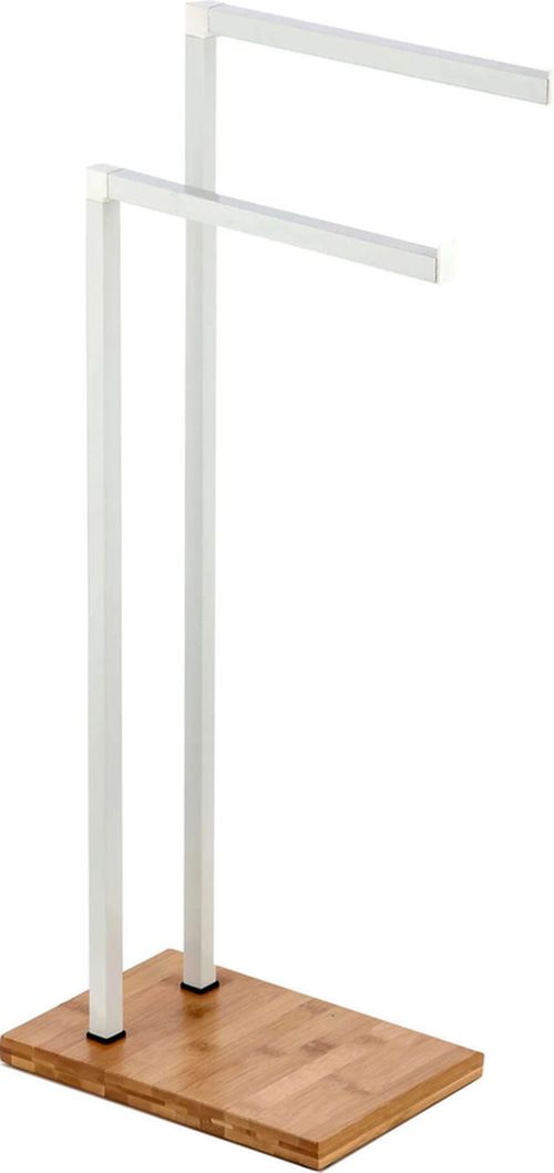 купить Держатель для полотенец Bisk 07620 Suport stationar p/u prosoape (alb/lpicior de lemn) в Кишинёве 