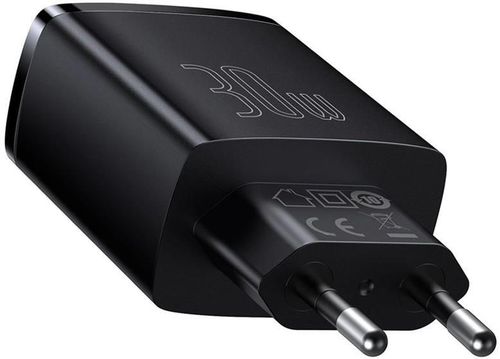 купить Зарядное устройство сетевое Baseus CCXJ-E01 2*USB-A+1*Type-C, Compact Series, Black в Кишинёве 
