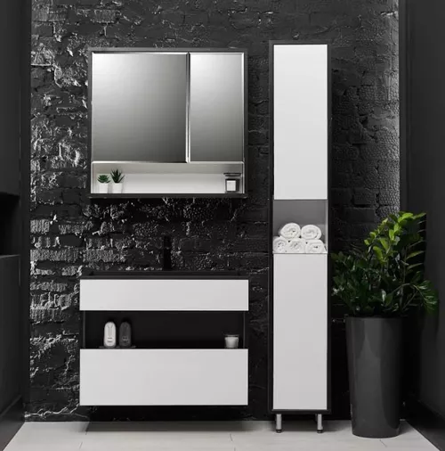 купить Шкаф под умывальник Montebella Set 55.03 800*400 Enzo ECLIPSE LED Pantera в Кишинёве 