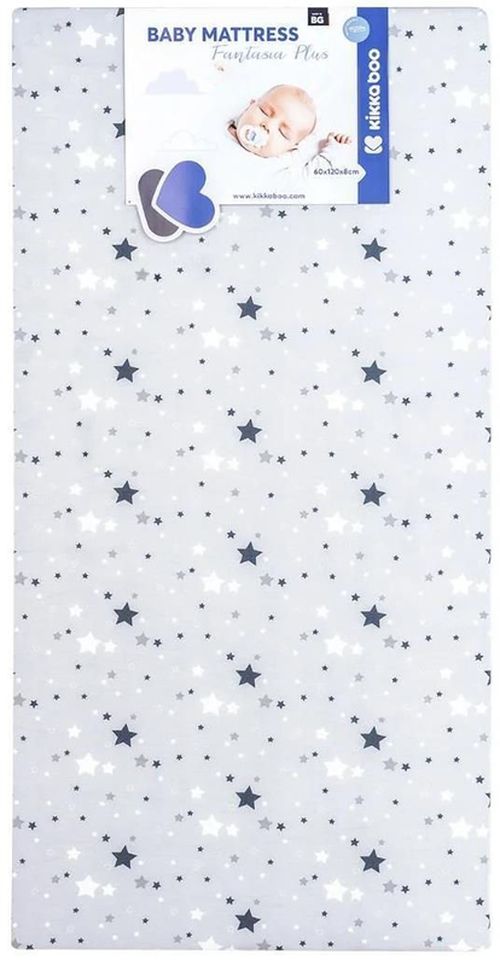 cumpără Lenjerie de pat pentru copii Kikka Boo 41107030023 Saltea pentru patut Fantasia Plus Stars Grey, 120x60x8 cm în Chișinău 