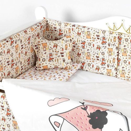 купить Детское постельное белье PernaMea Set lenjerie 8 piese Baby+ Forrest bej (PM.100263/1) в Кишинёве 