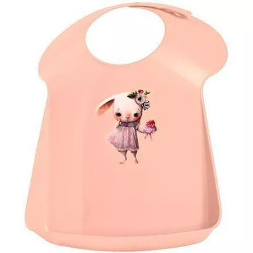 cumpără Bavețică Бытпласт 45673 Нагрудник детский Пластишка 35x25x5cm светло-розовый în Chișinău 