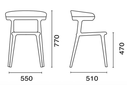 купить Стул Papatya Luna - Белый / Серый в Кишинёве 