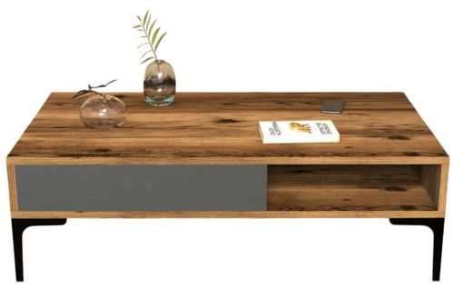 купить Журнальный столик Trendy Istanbul, Nuc, Antracit 105x32x60cm в Кишинёве 