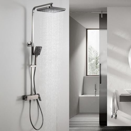 cumpără Panou de duș Frap F 2490-9 cu bara dus Alama Grafit în Chișinău 