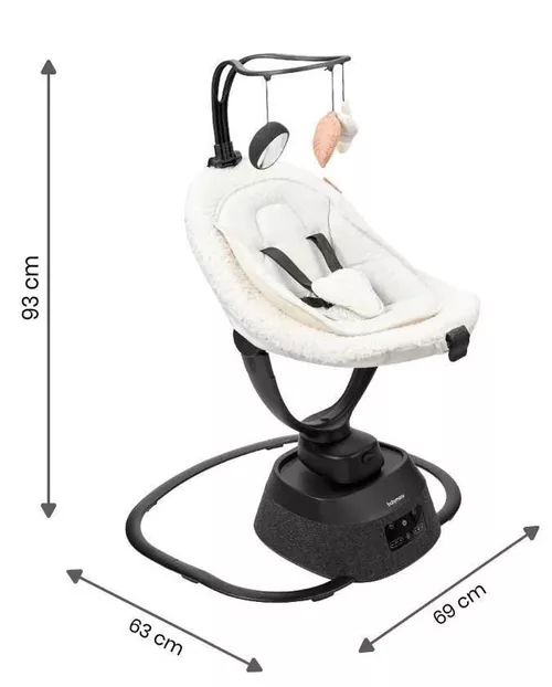купить Детское кресло-качалка Babymoov A055020 Leagan Swoon Motion Evolution Curl White в Кишинёве 