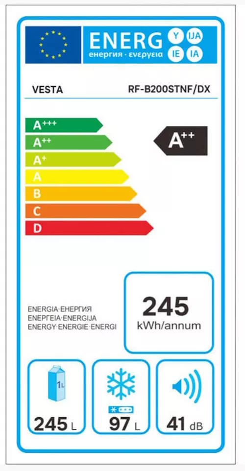cumpără Frigider cu congelator jos Vesta RF-B200STNF/DX în Chișinău 