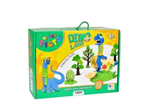 купить Набор для творчества Strateg 57148 Set de modelat Мистер тесто Dino Land, 32buc в Кишинёве 
