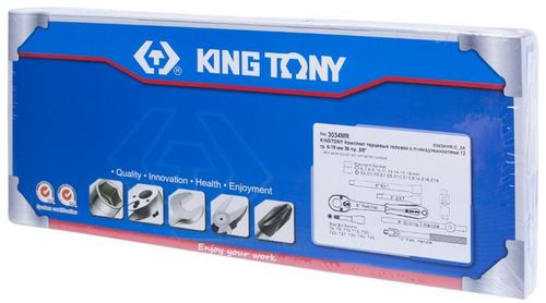cumpără Set de unelte de mână King Tony 3034MR набор 3/8" торцевых головок, E-тип, насадок бит TORX, принадлежностей, 34 пр. în Chișinău 