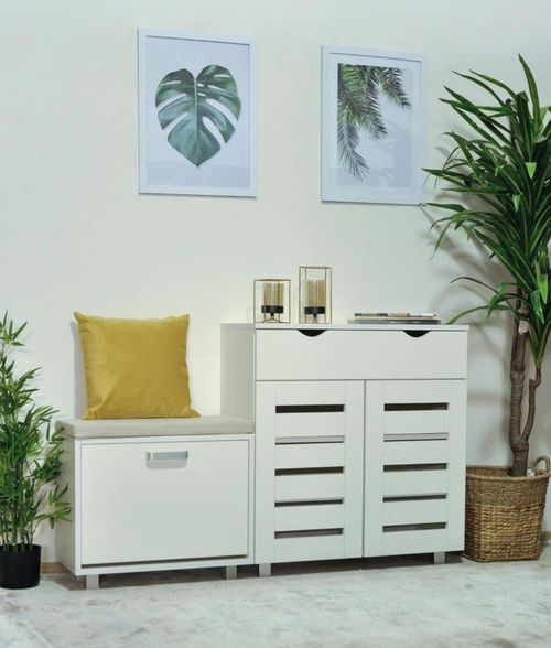 купить Полка для обуви Fabrik Home Модуль 11 (850x800x355) Белый ясень в Кишинёве 