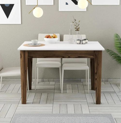 cumpără Masă Trendy Kiev 505-Nuc, Alb 110x75x72cm în Chișinău 