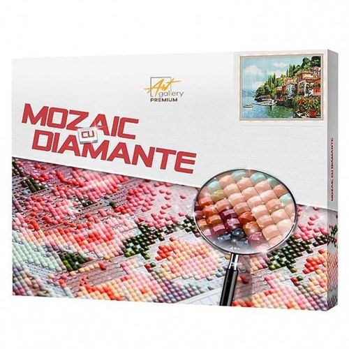 купить Картина по номерам Art Gallery QB201811 Mozaic cu diamante patrate 40x50cm Oras de coasta в Кишинёве 