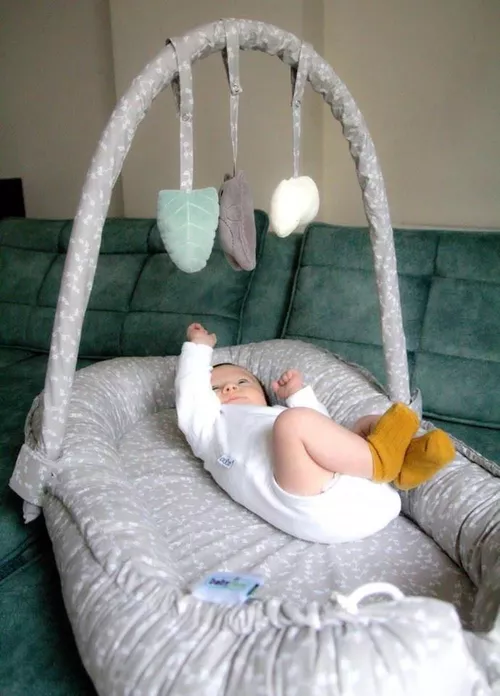 купить Гнездо для новорожденных BabyJem 489 Babynest cu bara jucarii Between parents Verde в Кишинёве 