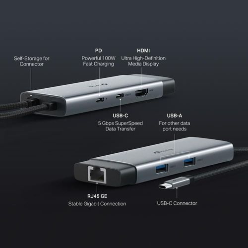 купить USB Hub TP-Link UH6120C 6in1 USB-C Hub в Кишинёве 