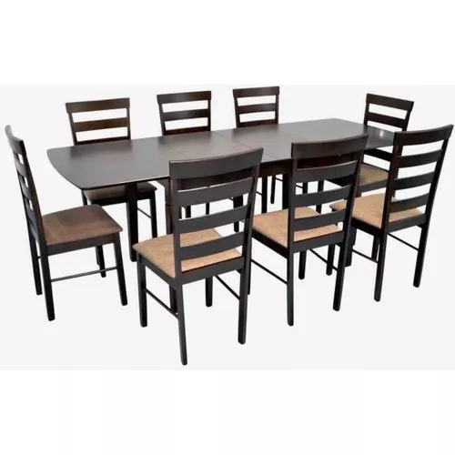 cumpără Set masă și scaune Evelin di Costacurta стол HV-27V Chocolate + 8 стульев Gloria Chocolate/Ekea12 (Dark Brown) în Chișinău 