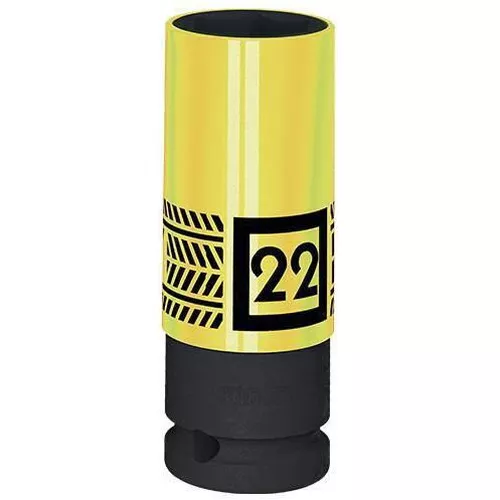 cumpără Set de tubulare, bite, duze King Tony 494522M Cap tubular de impact adânc 1/2" 22 mm, cu pereți subțiri, plastic în Chișinău 
