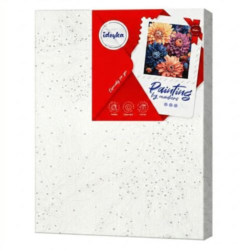 купить Картина по номерам Ideyka KHO3248 40x50cm Eco, Dalii colorate в Кишинёве 