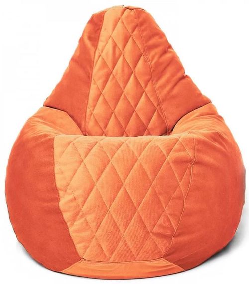 cumpără Fotoliu BeanBag BeanBag BM6131, Кресло Груша из велюра Maserrati "Romb", L, оранжевый în Chișinău 