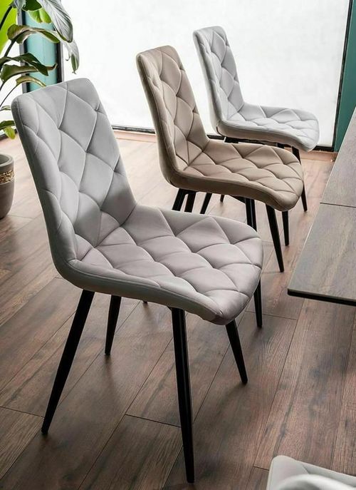 купить Стул Signal Ralph velvet czarny stel./ j. szary bl.03 в Кишинёве 