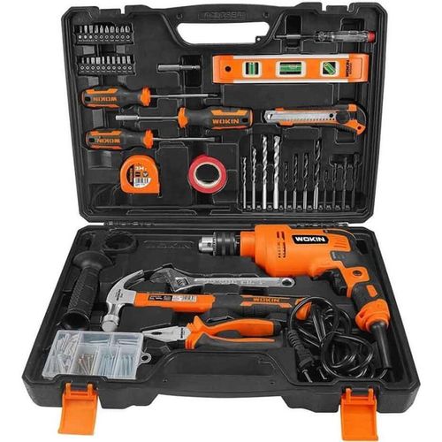 купить Набор электроинструментов Wokin Set de 116 de unelte de mana cu bormasina (156316) в Кишинёве 