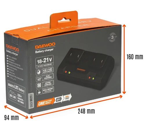 купить Зарядные устройства и аккумуляторы Daewoo DACH 9021Li 200W 21V 2x4.5A в Кишинёве 