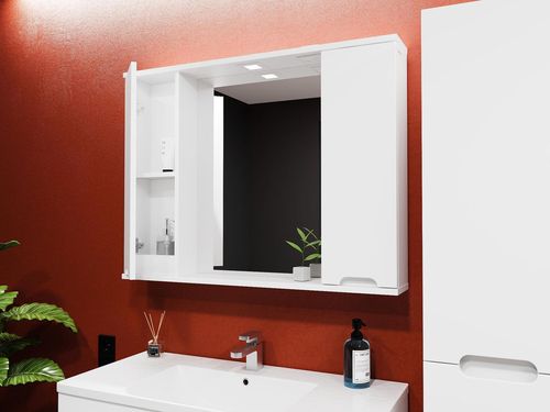 купить Зеркало для ванной Bayro Etna Duo 1000x750 белый мат в Кишинёве 