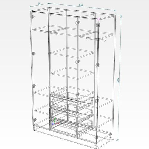 купить Шкаф Smartex (15901) N16 140cm Kashemir в Кишинёве 