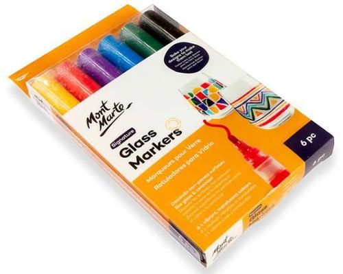 cumpără Set de creație Mont Marte MMPM0056 Set markere pentru sticla Signature, 6 culori în Chișinău 