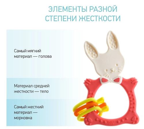 cumpără Iinel dentiție Roxy Kids RBT-001R BUNNY, коралловый în Chișinău 