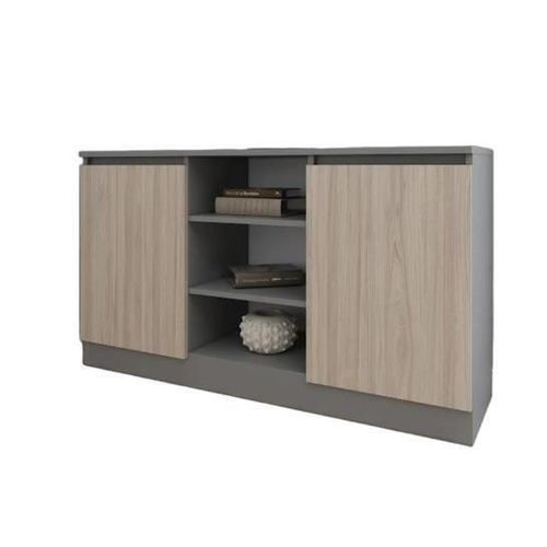 cumpără Comodă Smartex (16257) Т5 140cm Grafit+Stejar Deschis în Chișinău 