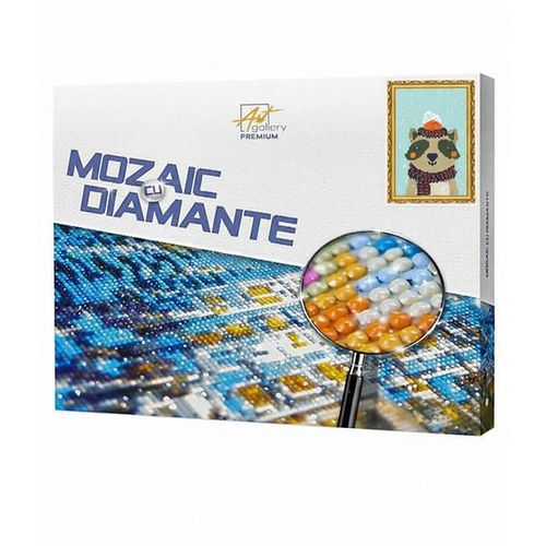 cumpără Tablou pe numere Art Gallery JS20856 Mozaic cu diamante 20x30cm Lup in zapada în Chișinău 