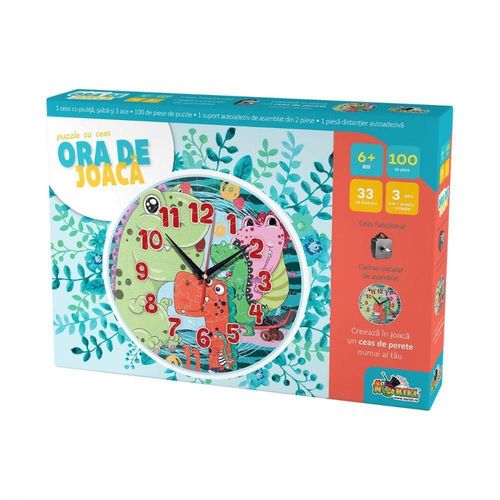 купить Пазл Noriel INT3206 Puzzle Puzzle cu ceas dinozauri в Кишинёве 
