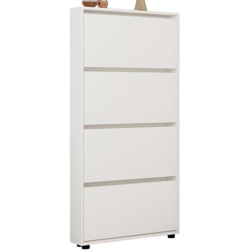 купить Полка для обуви Mobildor-Lux Leo Slim 90x16x164H cm White в Кишинёве 