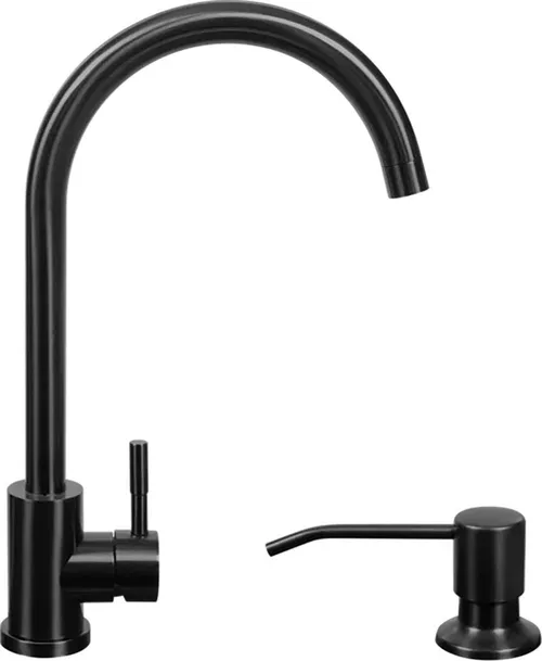 cumpără Chiuvetă bucătărie Fabiano 78x43 /18 Black+baterie+dozator L/R în Chișinău 