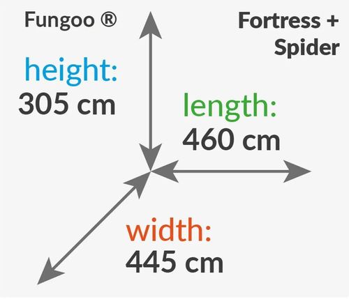 cumpără Teren de joacă Fungoo FORTRESS Spider+ teak painted în Chișinău 