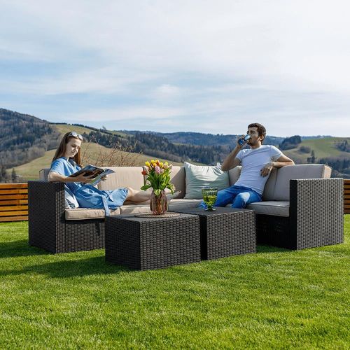 купить Набор садовой мебели Mobhaus Roden (Brown/Beige) в Кишинёве 