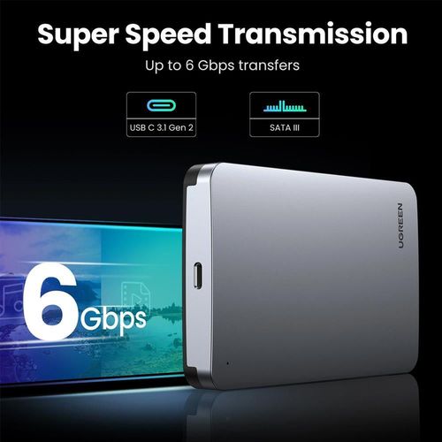 cumpără Boxe exterioare HDD Ugreen 70499 CM300 2.5" SATA HDD / SSD Enclosure 6Gbps USB-C în Chișinău 