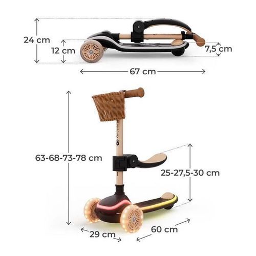 купить Самокат KinderKraft KRRAUP00BEG0000 Raket UP beige в Кишинёве 