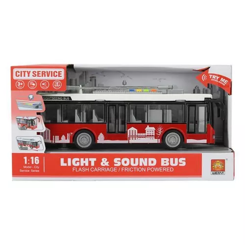 cumpără Mașină Wenyi WY911A Troleibus cu inertie "Single-deck Trolleybus" rosu (lumini,sunete) în Chișinău 