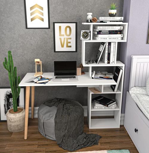 купить Офисный стол Trendy Vina, Alb, 133x146x55cm в Кишинёве 
