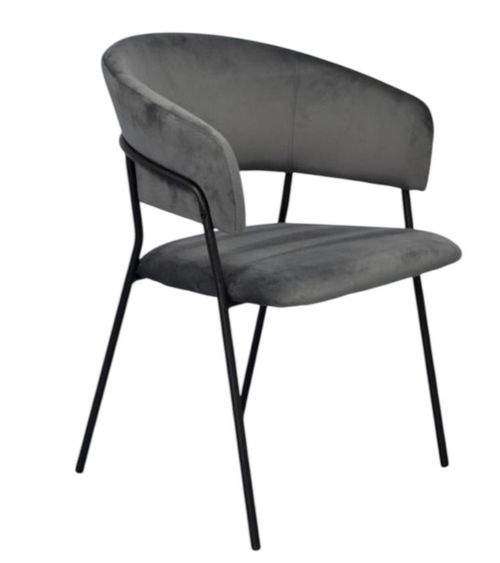 купить Стул Evelin di Costacurta YTC-097B, UF BLU-14 (Dark grey) в Кишинёве 